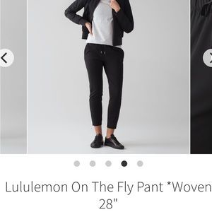 Lululemon on the fly pants size 4
